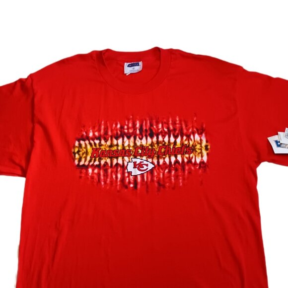 Vintage Kansas City Chiefs T Shirt Mens Size XL CSA Short Sleeve Red NFL Tee - Picture 1 of 5